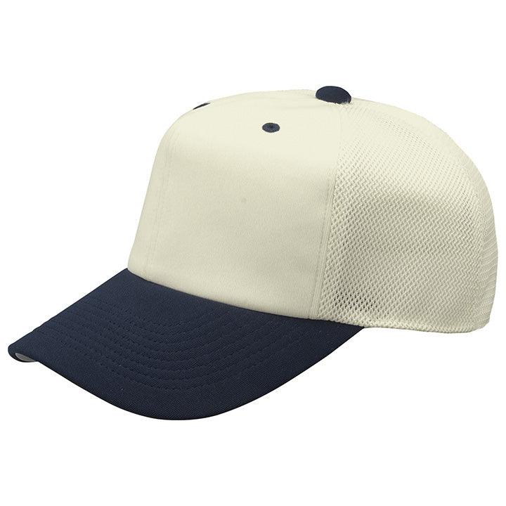 六方ニット後メッシュキャップ