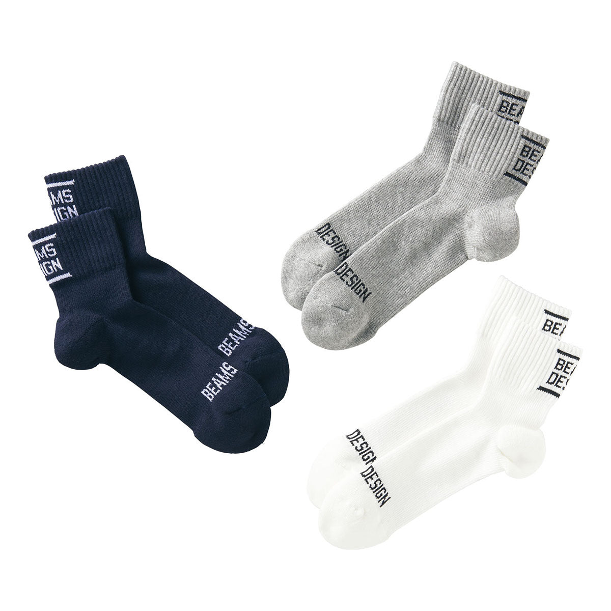 ZETT by BEAMS DESIGN 3Pスニーカーソックス