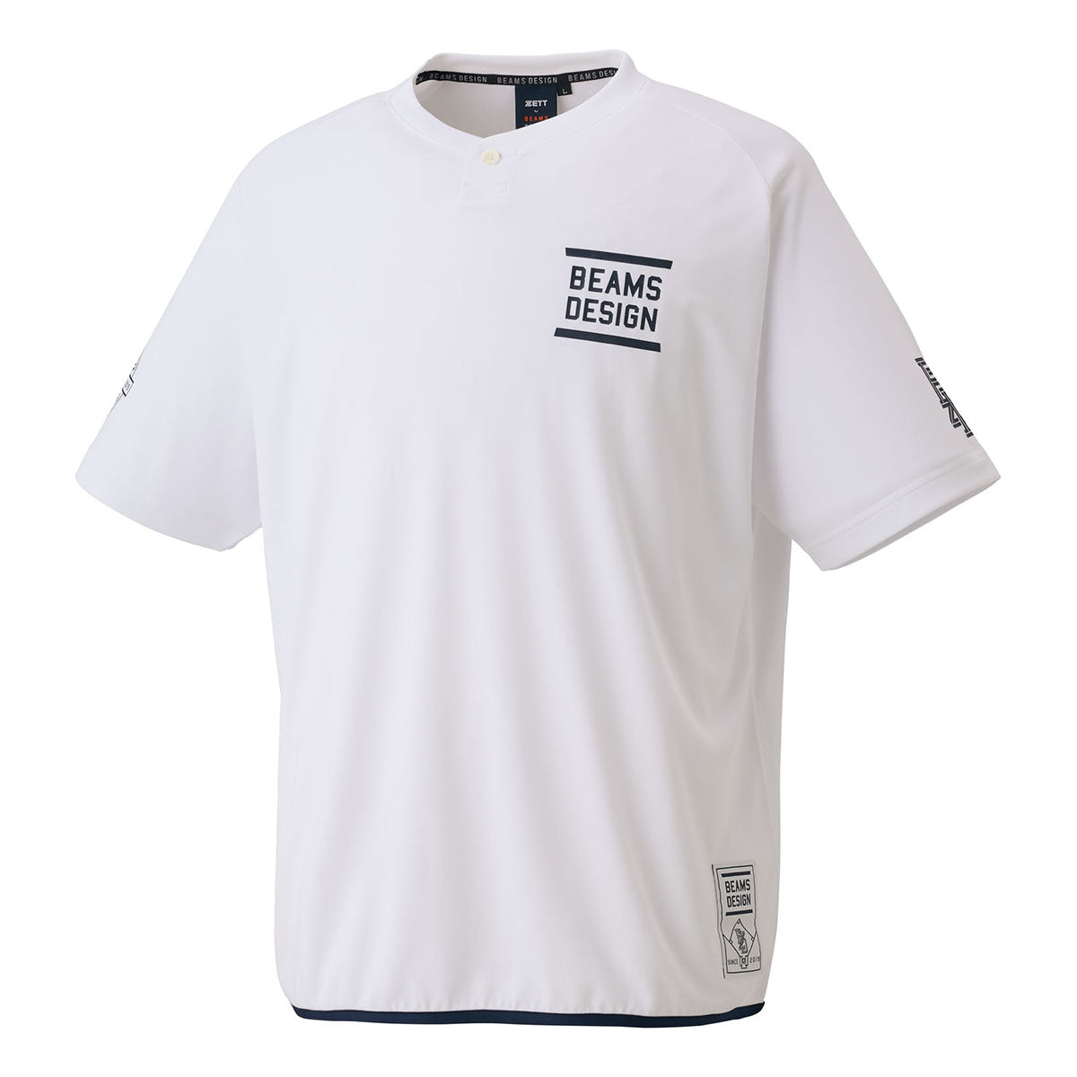 ZETT by BEAMS DESIGN ヘンリーネックレイヤーシャツ BOT77406